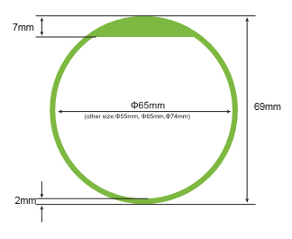 OP005 RFID Silicone Wristband Size