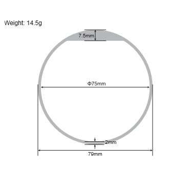 OP004 RFID Silicone Wristband Size