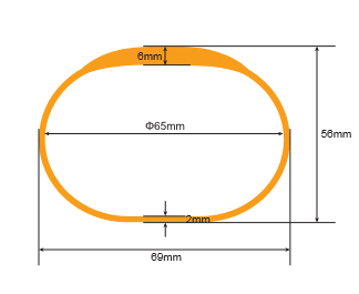 OP010 RFID Silicone Wristband Size