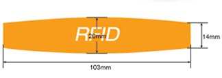 OP010 RFID Silicone Wristband Size