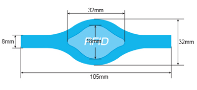 OP012 RFID Silicone Wristband Size