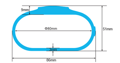 OP012 RFID Silicone Wristband Size