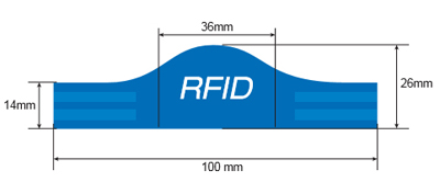 OP014 RFID Silicone Wristbands Size