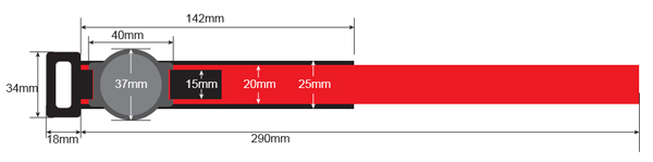RFID Velcro Wristbands(ABS + Nylon straps) Size